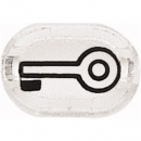 Merten 395730 Symbole, oval, Schlüssel, weiß
