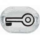 Merten 395768 Symbole, oval, Schlüssel, glasklar