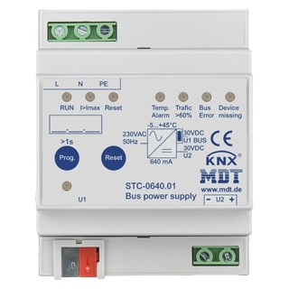 MDT STC-0640.01 Busspannungsversorgung mit Diagnosefunktion, 4TE, REG, 640mA