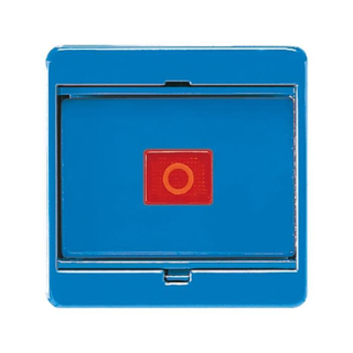 Jung 561GLBL Abdeckung mit Glasscheibe - blau (mit blauer Wippe)