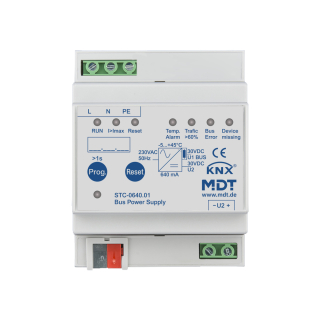 MDT STC-0640.01 KNX Busspannungsversorgung mit Diagnosefunktion, 4TE, REG, 640 mA