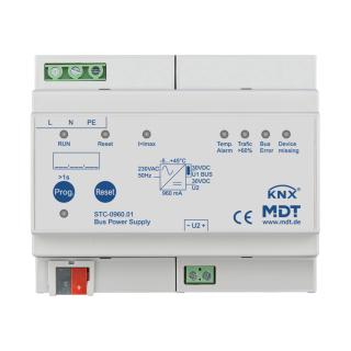MDT STC-0960.01 KNX Busspannungsversorgung mit Diagnosefunktion, 6TE, REG, 960 mA