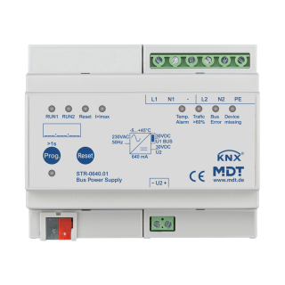 MDT STR-0640.01 KNX Redundante Busspannungsversorgung mit Diagnose, 6TE, REG, 640 mA