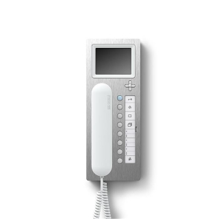 Siedle BTCV 850-03 E/W Bus-Telefon Comfort mit Farbmonitor in Edelstahl/Weiß