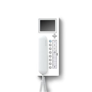 Siedle BTCV 850-03 WH/W Bus-Telefon Comfort mit Farbmonitor in Weiß-Hochglanz/Weiß