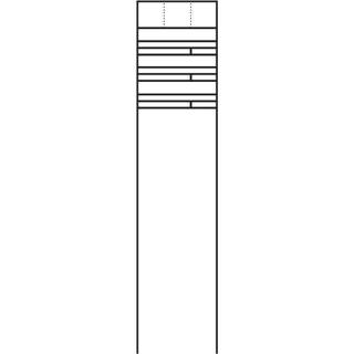 Siedle RG/SR 611-3/1 AG Raumspar-Briefkasten mit frontseitiger Entnahme in Anthrazitgrau