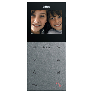 GIRA 123926 Wohnungsstation Video AP Plus System 55 Farbe Alu