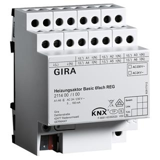 GIRA 211400 Heizungsaktor Basic 6f KNX REG