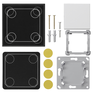 GIRA 823103 Montageset EnOcean Funk Wandsender 1f System 55 Reinweiß