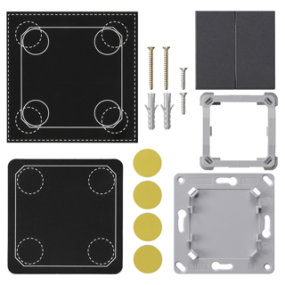 GIRA 823228 Montageset EnOcean Funk Wandsender 2f System 55 Anthrazit