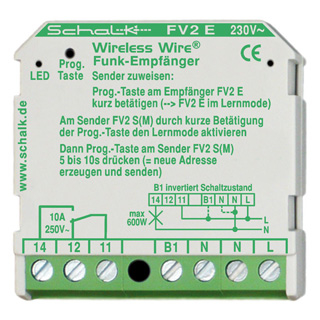 Schalk FV2E09 Funk-Empfänger 230V AC (UP), 1 Wechsler 10A