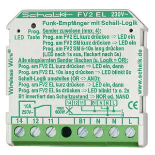 Schalk FV2EL9 Funk-Empfänger mit Logikfunktionen 230V AC (UP), 1 Wechsler 10A