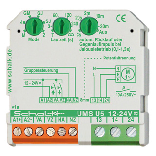 Schalk UMSU5V AUF/ZU-Steuerung 12-24V UC (UP) mit Nebenstelleneing., 2 Schließer pf 10A/230V AC