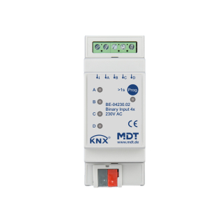 MDT BE-04230.02 KNX Binary Input 4-fold, 2SU MDRC, Inputs 230 V AC