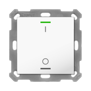 MDT BE-TAL5501.B1 KNX Taster Light 55 1-fach, RGBW, Reinweiß glänzend, Schalten