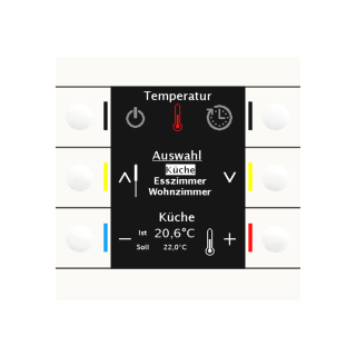 MDT BE-BZS86.01 KNX Central Operation Unit Smart 86 with colour display, Plastic, White glossy finish