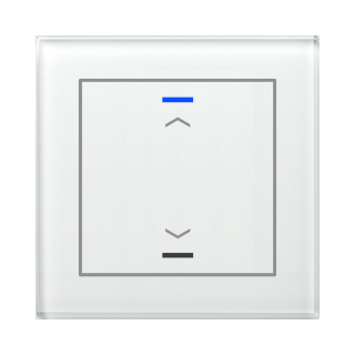 MDT BE-GTL10W.A1 KNX Glass Push Button II Lite 1-fold, RGBW, blinds, White