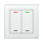 MDT BE-GTL20W.01 KNX Glass Push Button II Lite 2-fold, RGBW, neutral, White