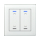 MDT BE-GTL20W.A1 KNX Glass Push Button II Lite 2-fold, RGBW, blinds, White
