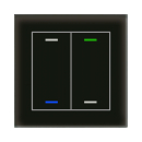 MDT BE-GTL2TS.01 KNX Glass Push Button II Lite 2-fold,...