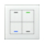 MDT BE-GTL40W.01 KNX Glass Push Button II Lite 4-fold, RGBW, neutral, White