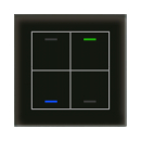 MDT BE-GTL40S.01 KNX Glass Push Button II Lite 4-fold,...