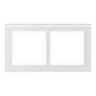 MDT BE-GTR263W.01 MDT Glass cover frame 2-fold for 63 mm systems, White