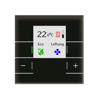 MDT SCN-RTRGS.02 KNX Glas Room Temperature Controller Smart with colour display, Black