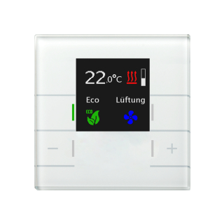 MDT SCN-RTRGW.02 KNX Glas Room Temperature Controller Smart with colour display, White