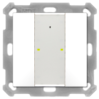 MDT BE-TA55P2.02 KNX Push Button Plus 55 2-fold, White matt finish