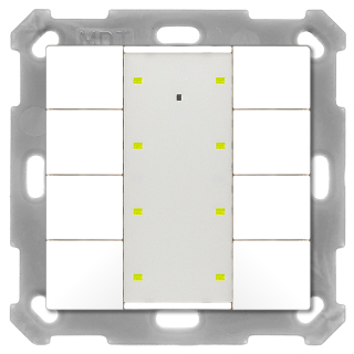 MDT BE-TA55P8.02 KNX Push Button Plus 55 8-fold, White matt finish