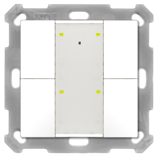 MDT BE-TA55T4.02 KNX Taster Plus TS 55 4-fach, Reinweiß matt