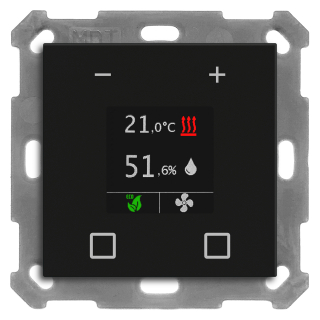 MDT SCN-RTN55S06.01 KNX Room Temperature Extension Unit Smart 55, Black matt