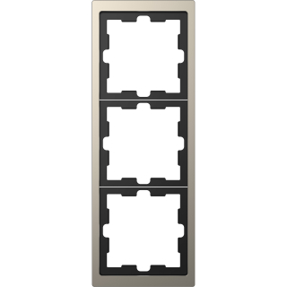 Merten MEG4030-6550 D-Life Metall Rahmen, 3fach, Nickelmetallic