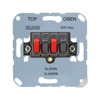 Jung SLA2WW Stereo-Lautsprecher-Anschlussdose - alpinweiß