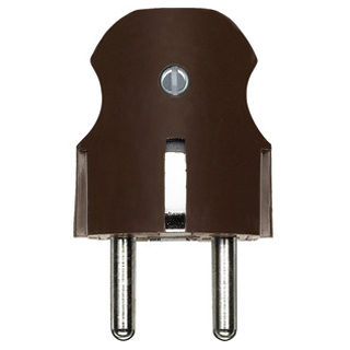 Merten 122415 SCHUKO-Stecker, dunkelbrasil