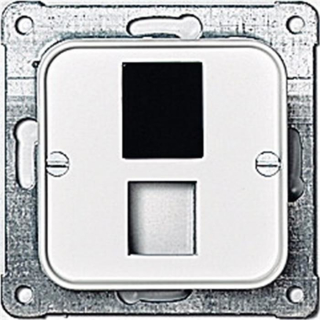 Merten 292974 Zentralplatte für Steckverbinder Modular Jack, weiß, System Basis
