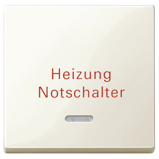 Merten 435144 Wippe mit Kontrollfenster und Aufdruck Heizungsnotschalter, weiß glänzend