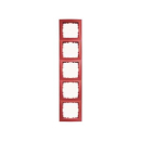 Berker 10158962 Rahmen Berker S.1 rot, glänzend 5fach