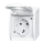 Busch-Jaeger 20 EWN-54 SCHUKO® Steckdose mit Klappdeckel und Beschriftungsfeld