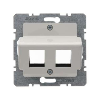 Berker 146302 Zentralplatte für AMP Modular Jacks Zentralplattensystem weiß, glänzend