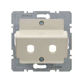 Berker 149202 Zentralplatte für LWL-Kupplungen Simplex ST Zentralplattensystem weiß, glänzend