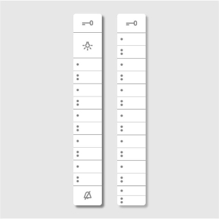 Siedle BTC 850-0 Schrifteinlage für Tastenfunktionen in Weiß