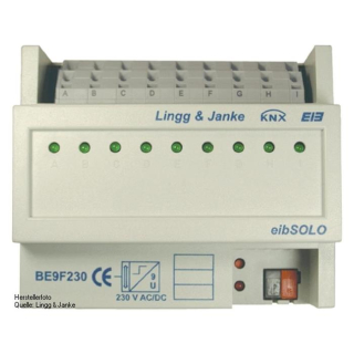 Lingg & Janke  BE9F230  Binäreingang 9-fach, 170 - 230 V AC/DC, 6 TE