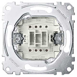 Merten MEG3151-0000 Taster-Einsatz mit N-Klemme, Öffner 1-polig, 10 A, AC 250 V, Steckklemmen