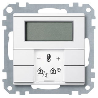 Merten MEG6241-0419 Raumtemperaturregler mit Display, polarweiß, System M