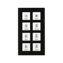 MDT BE-GTT8S.01 KNX Glass Push Button Plus 8-fold, Black,...