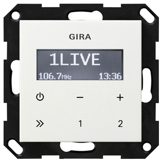GIRA 228403 UP-Radio RDS o.Lautsprecher System 55 Reinweiß
