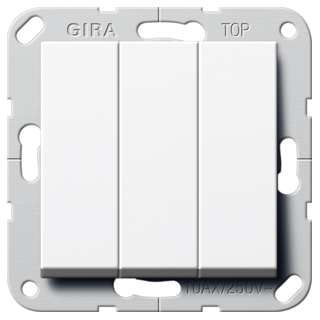 GIRA 283003 Wippschalter BS 3f Aus System 55 Reinweiß