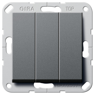 GIRA 283028 Wippschalter BS 3f Aus System 55 Anthrazit